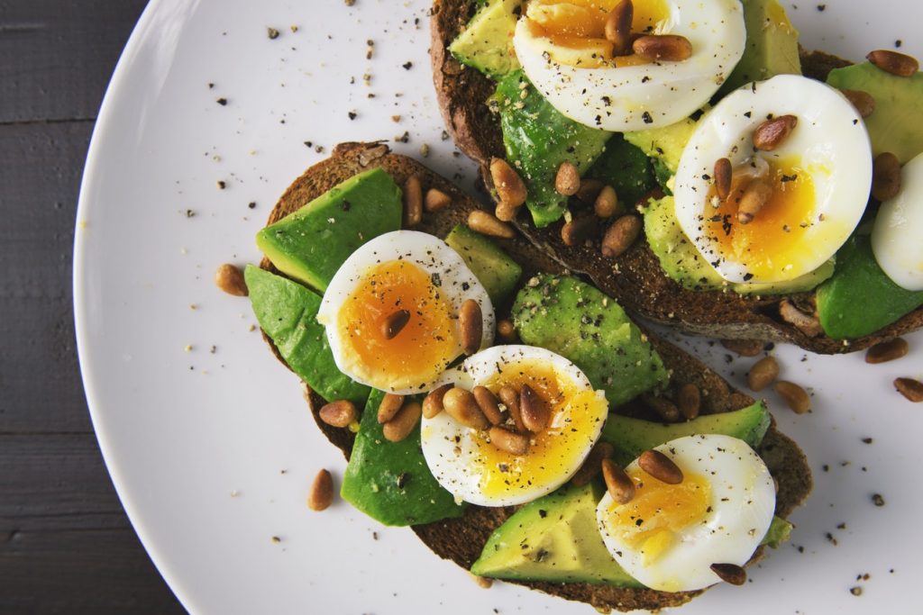 Keto breakfast avocado egg