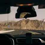 driving on car person view