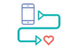 cellphone heart icon