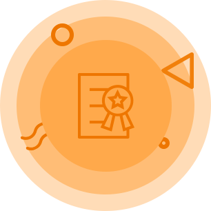 diploma orange icon