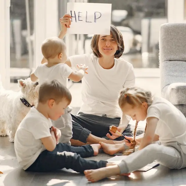 Mom Overwhelmed with kids