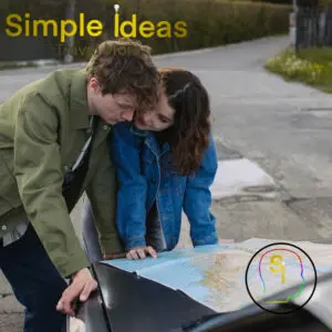 Couple planning a trip
