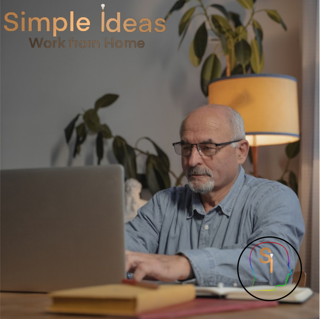 Old Man working on a Laptop Cover